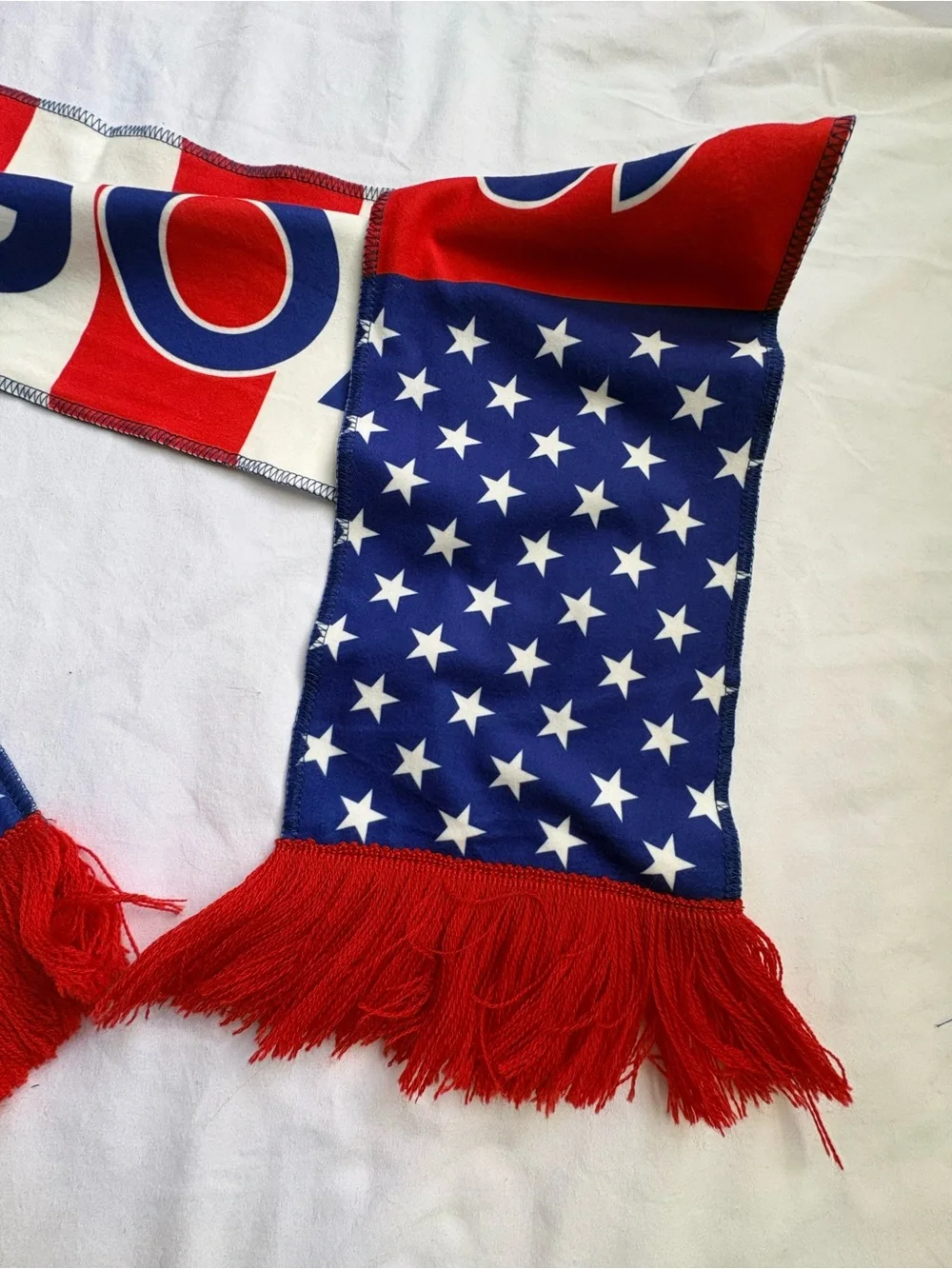 USA Goals Eagle Soccer Scarf Red White Blue